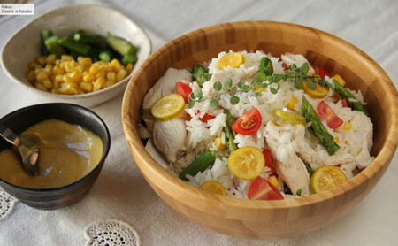 Ensalada Arroz Pollo