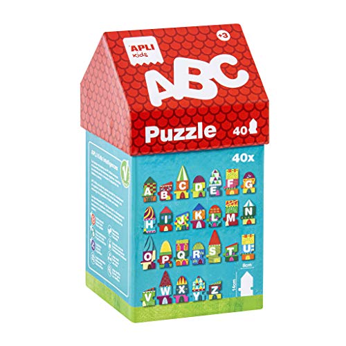 Apli kids-A, B, C Puzle Casita, 40 Piezas, Multicolor (14805)