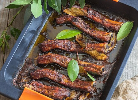 04 Costillas de cerdo laqueadas con laurel y Coca cola