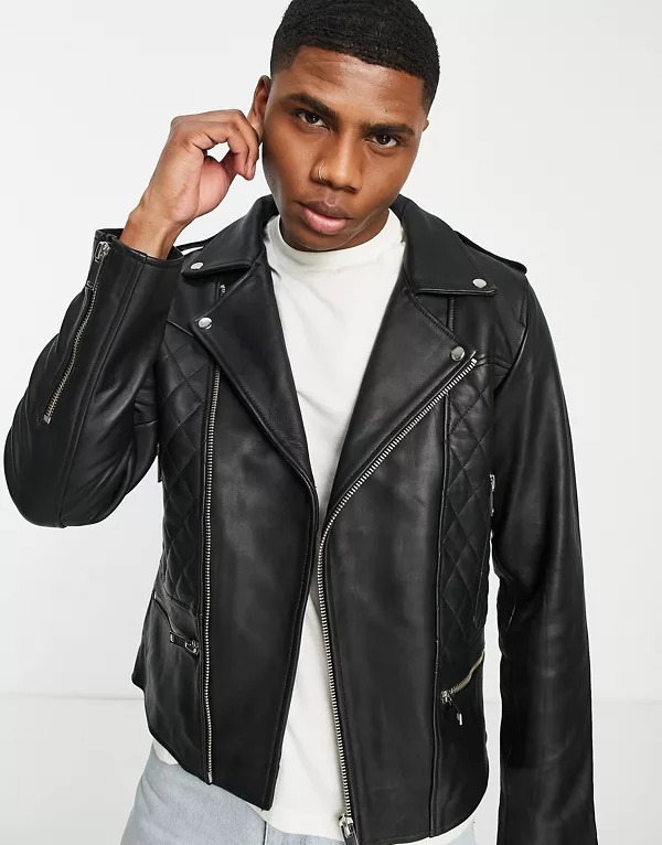 Chaqueta biker de cuero Rayland de Bolongaro Trevor
