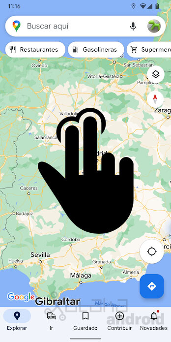 Gesto Alejar Un Toque Google Maps