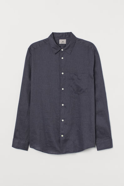 Camisa de lino regular fit