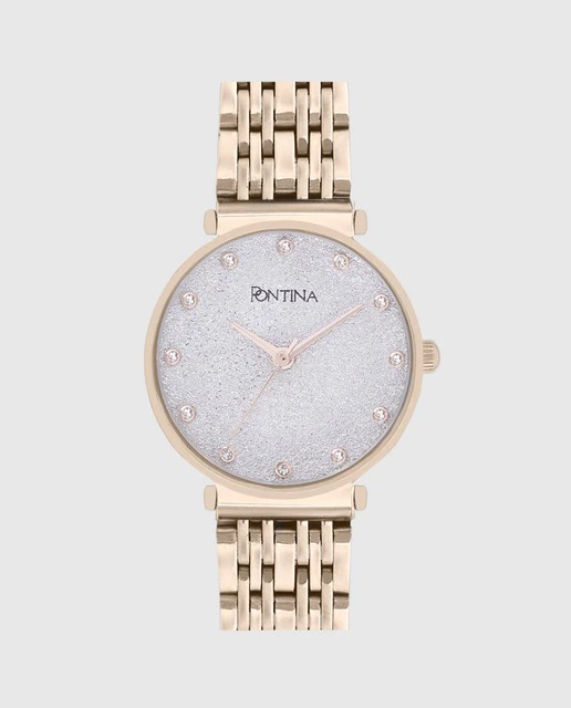 Reloj de mujer Pontina CY10863 de acero dorado