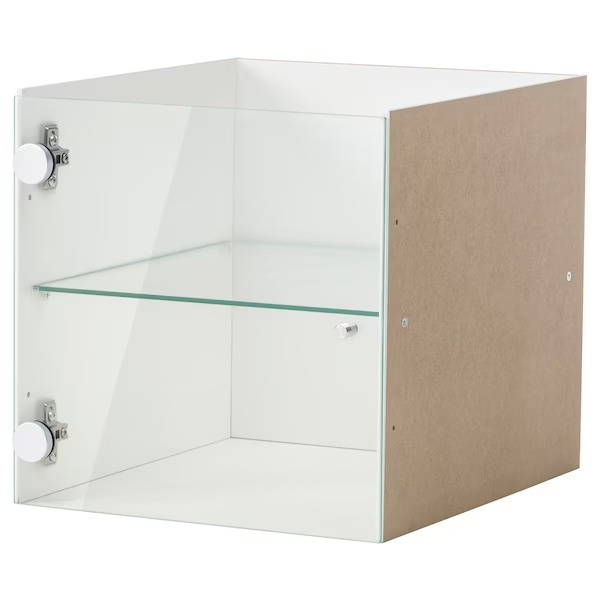 KALLAX Accesorio con puerta vidrio, blanco 33x33 cm