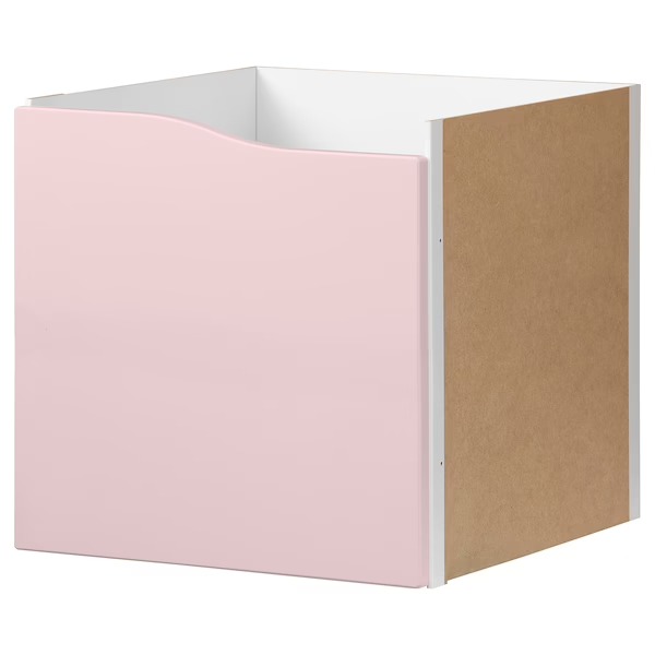 Accesorio con puerta para Kallax en rosa claro 33x33 cm