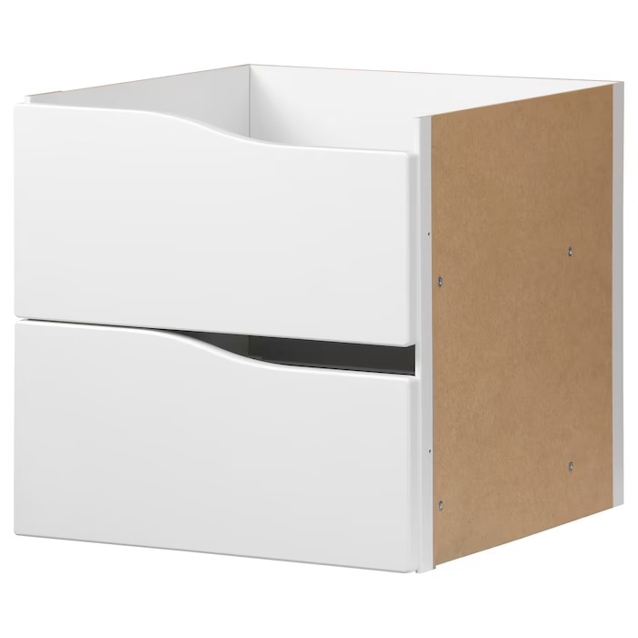 Accesorio con 2 cajones, blanco 33x33 cm