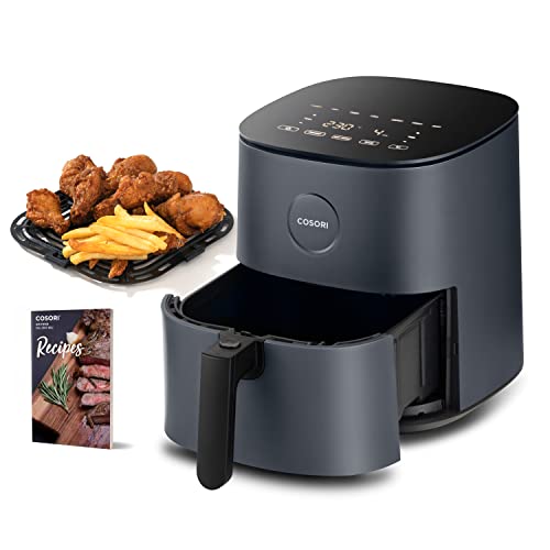 COSORI Freidora sin Aceite 4,7L, Freidora Aire Caliente con Tecnología Patentada Air Whisper para Silencio,Air Fryer con 30 Recetas en Español y 9 Programas,Pantalla LED Táctil