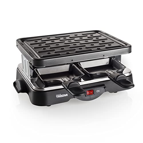 Tristar RA-2949 Parrilla Adecuada para Cuatro Personas, con Grill, 500 W, Negro