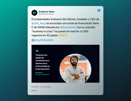Tweet By Endeavor Spain