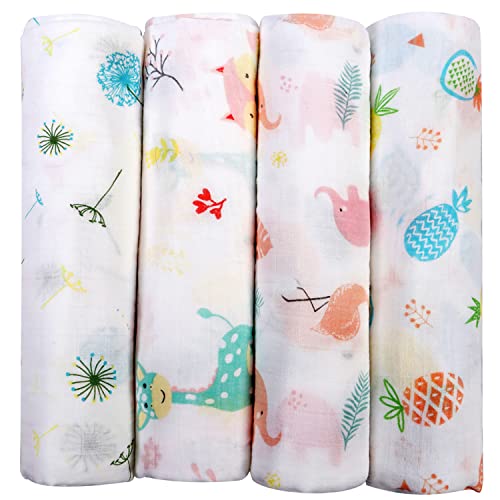 Softan Mantas Swaddle Bebé de Envoltura,Muselina Bambú 120x120cm,mantas para bebes