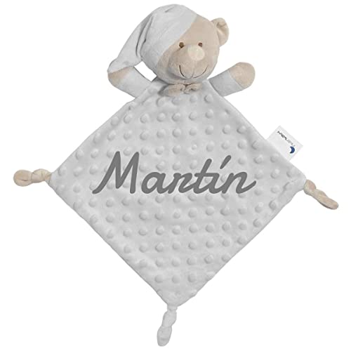 mibebestore Dou Dou Atrapasueños - Personalizado, Nombre Bordado Regalo Baby Shower (Gris)