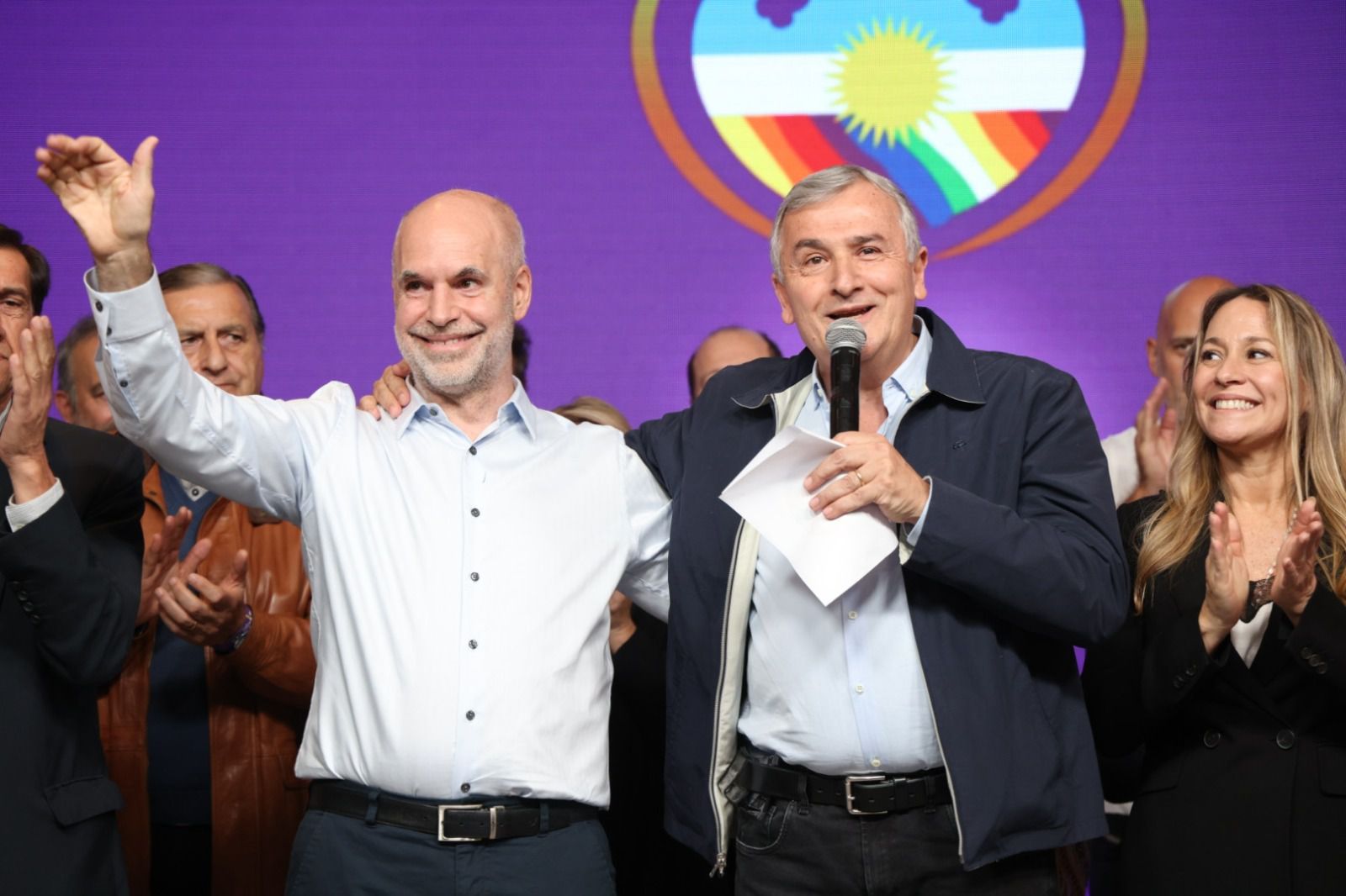 El abrazo de Horacio Rodríguez Larreta y Gerardo Morales ilusiona a las palomas de Juntos por el Cambio (Foto: Prensa Horacio Rodríguez Larreta).