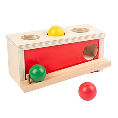 ZEBROAU Caja de permanencia de Objetos Montessori, Bola de Juguete de Madera, Juguetes educativos de Madera, niños y niñas de más de 1 año, Juguetes de Aprendizaje para bebés
