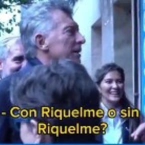 Macri le preguntó a un hincha si quería a Boca "con Riquelme o sin Riquelme"