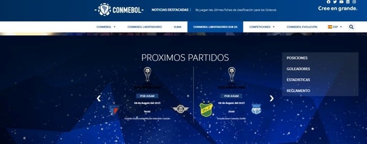 Conmebol sobre la localía de Defensa.