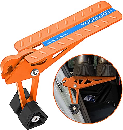 TOOENJOY Escalón de Puerta de automóvil de Ajuste Universal, Escalera de Pedal de Soporte para Ambos pies, fácil Acceso al Techo para la mayoría de los automóviles, SUV Carga máxima de 400lbs Naranja