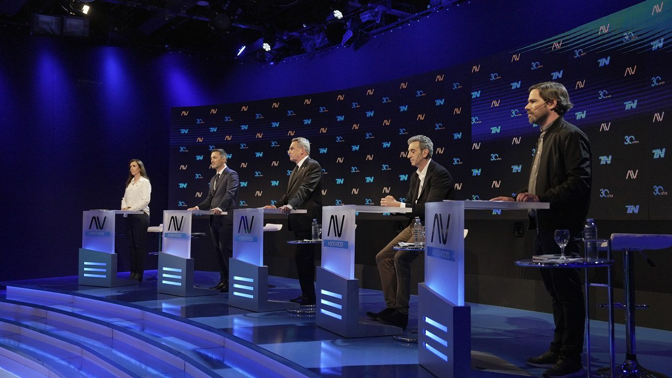 Los candidatos a vicepresidente participaron del debate en A Dos Voces (Foto: Agustina Ribo).