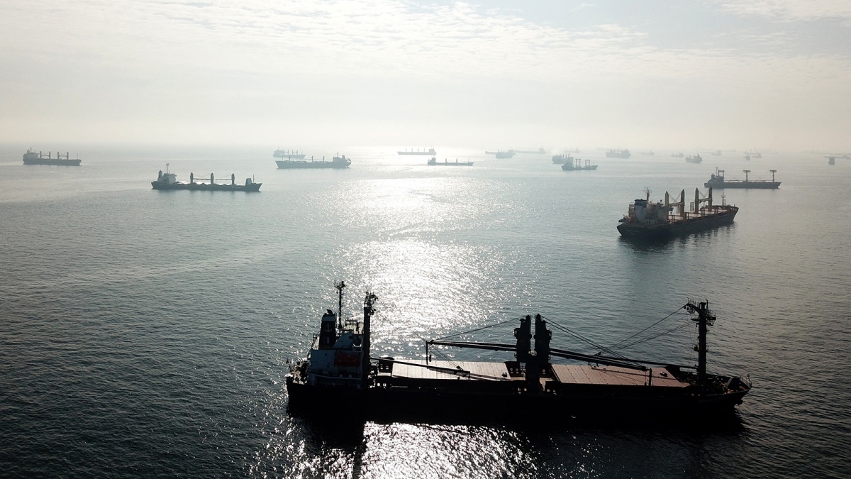 Barcos transportadores de Granos foto AFP