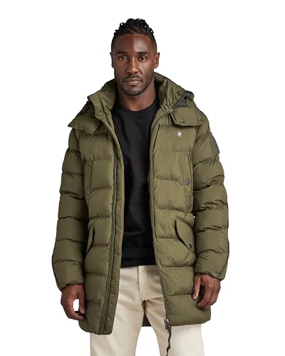 G-Star RAW G-Whistler Padded Hooded Parka, Chaquetas para Hombre, Verde (dark olive D20102-D199-C744), S