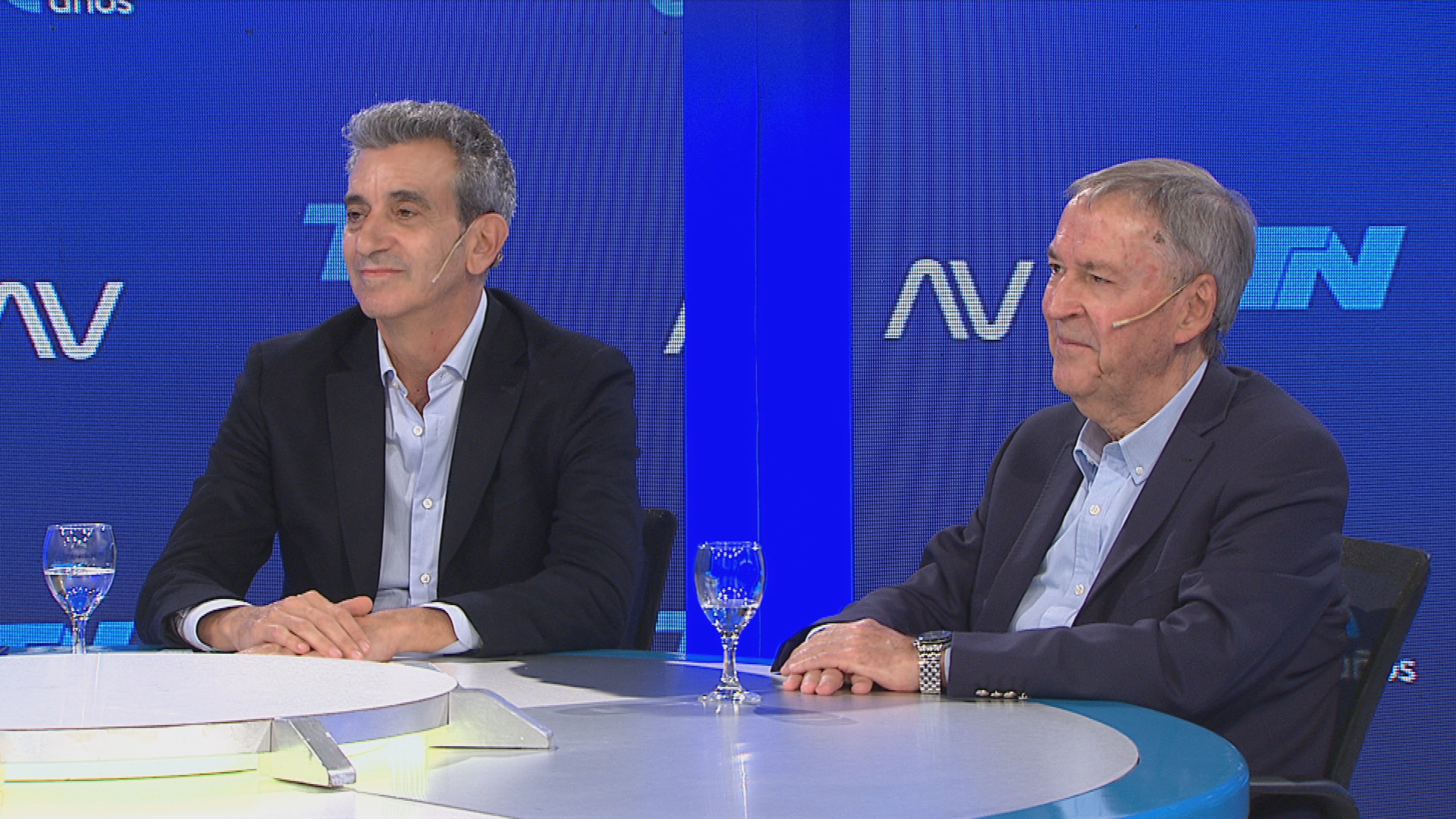 Florencio Randazzo y Juan Schiaretti, candidatos por Hacemos. (Foto: captura TN)