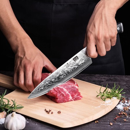 Shan Zu Cuchillo De Cocina Damasco