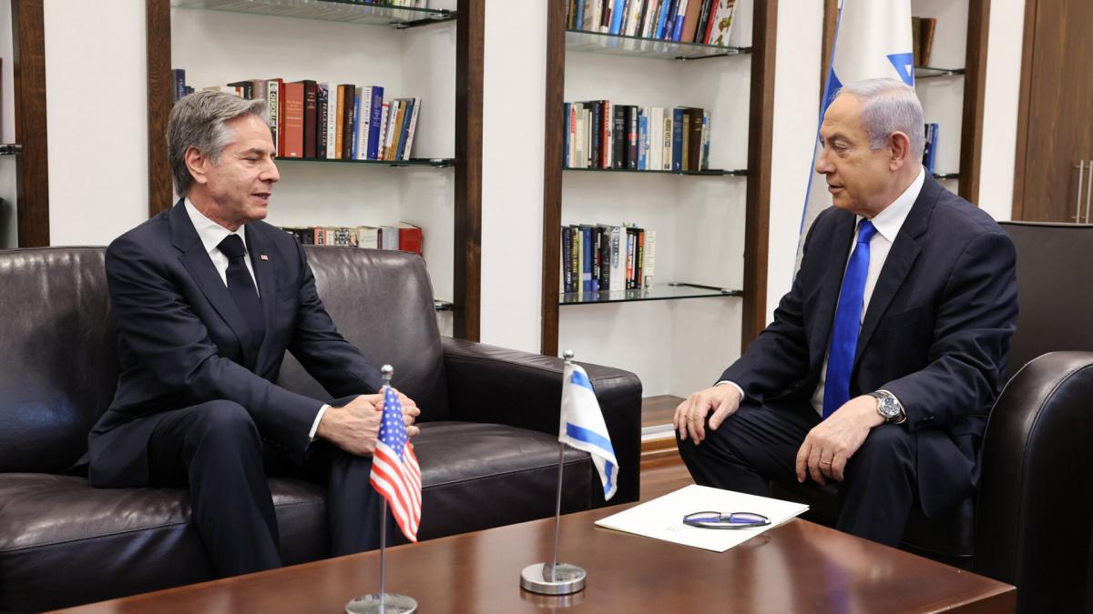 Antony Blinken y Benjamin Netanyahu reunidos en Tel Aviv secblinken