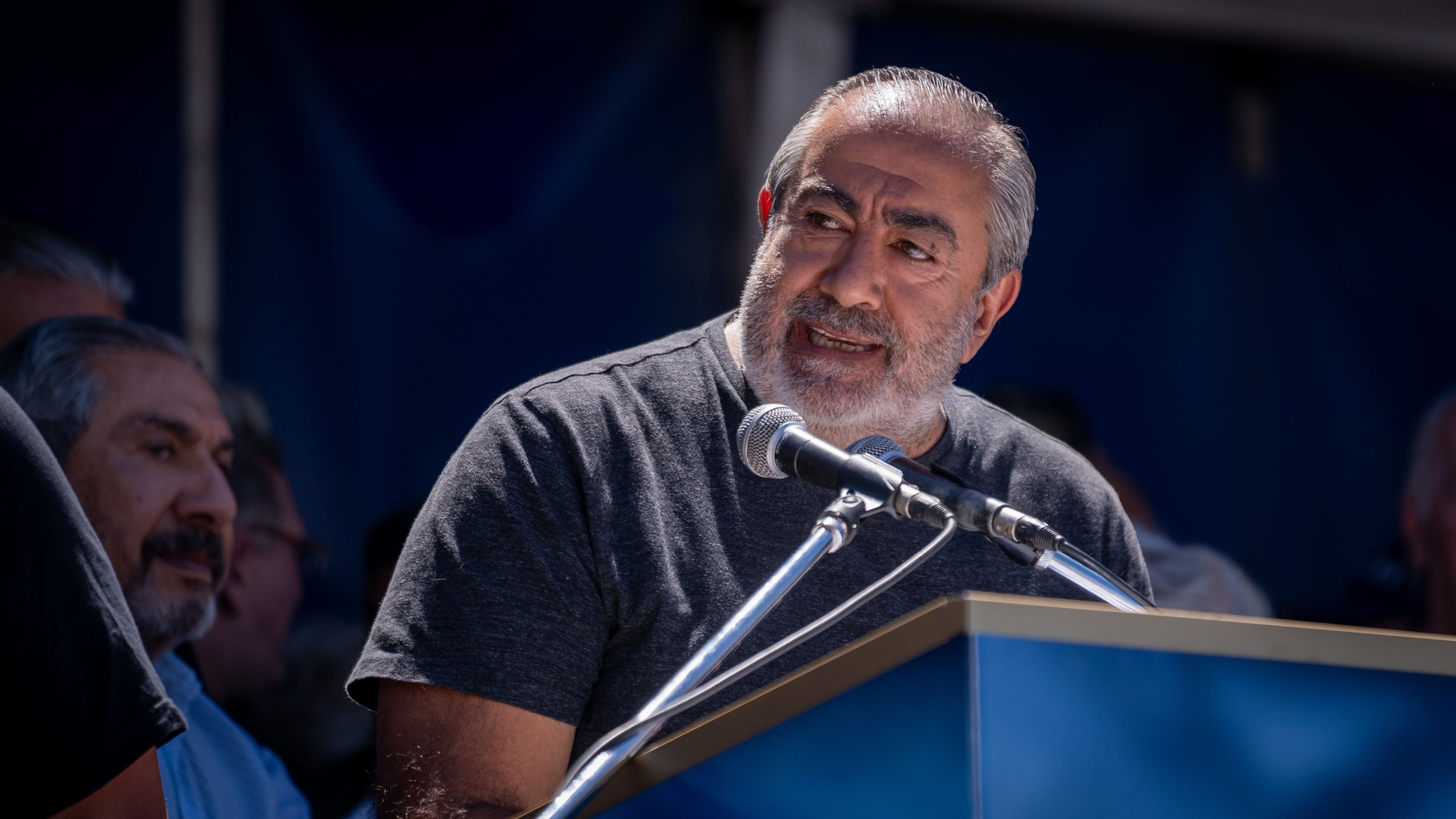 El líder de la CGT, Héctor Daer, aseguró que el paro general tendrá impacto en la votación por la Ley Bases en el Senado. (Foto: TN / Leandro Heredia)