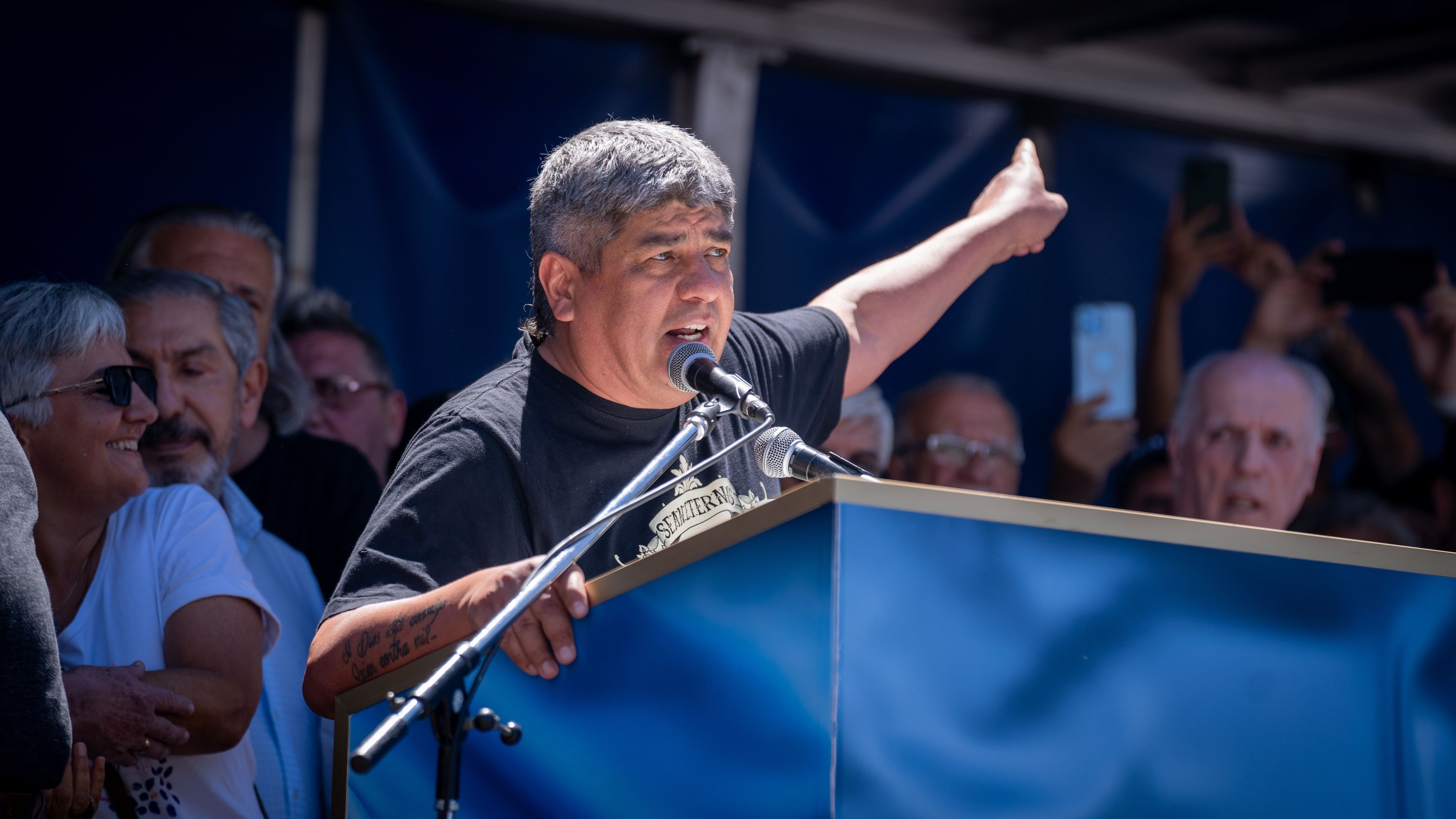 Pablo Moyano, uno de los tres principales referentes de la central obrera. (Foto: TN / Leandro Heredia)