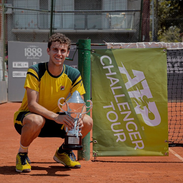 Fue la segunda conquista al hilo para Juan Manuel Cerúndolo tras la del challenger 50 de Lima. (X)