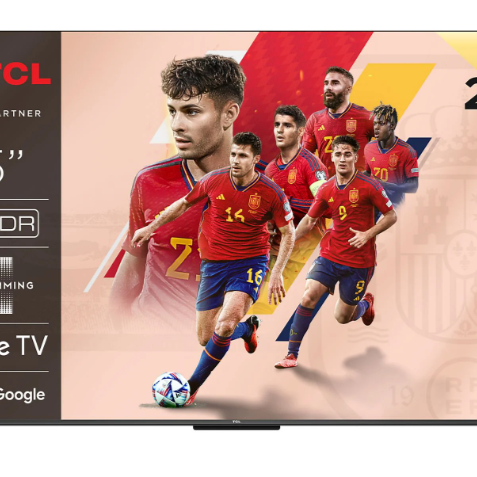 TV LED 55" - TCL 55P655, UHD 4K, Quad Core, Smart TV, Google TV, HDR, Brushed titanium metal front 