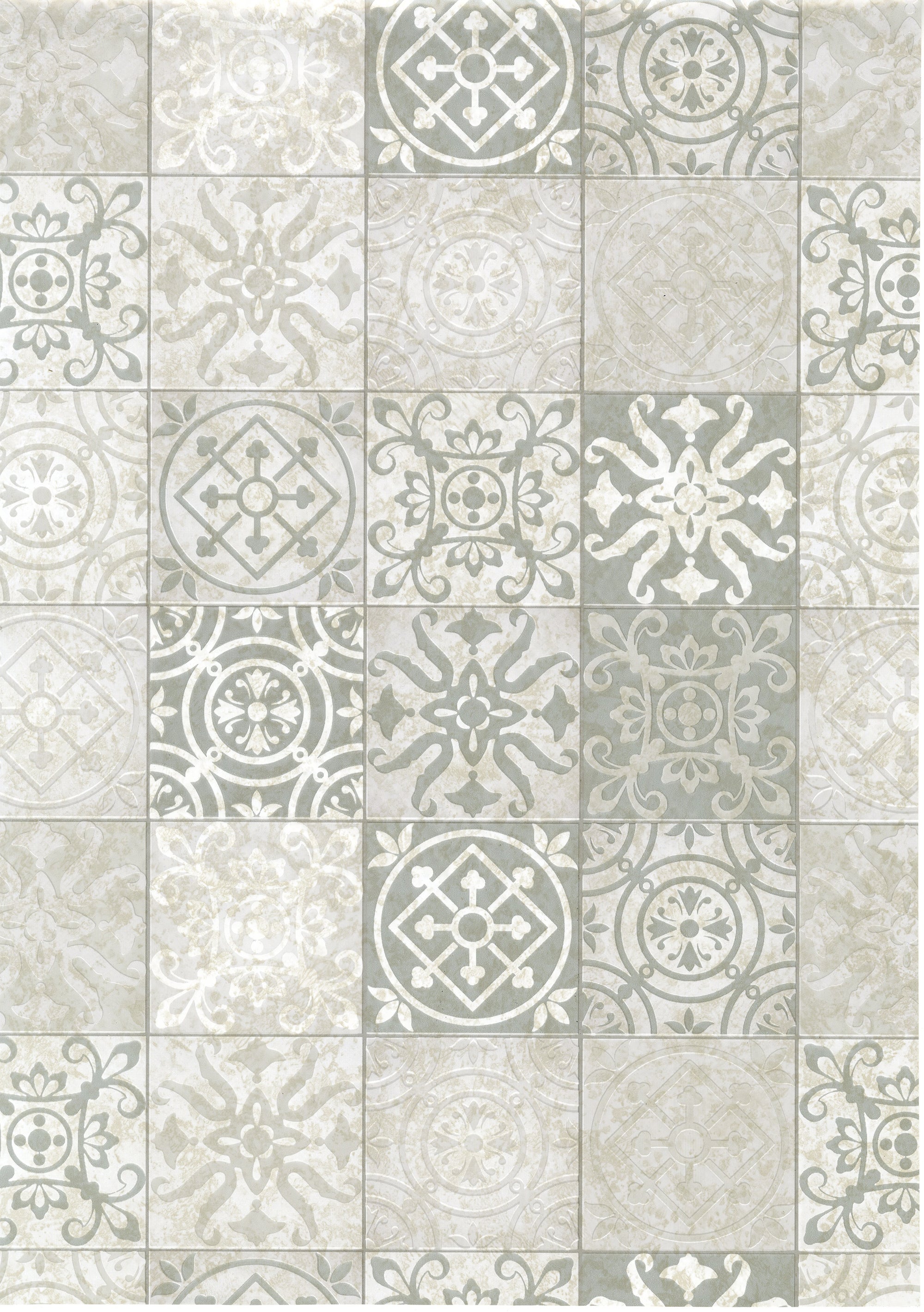 Revestimiento adhesivo mural gris tiles antique de 0.45 x 2m