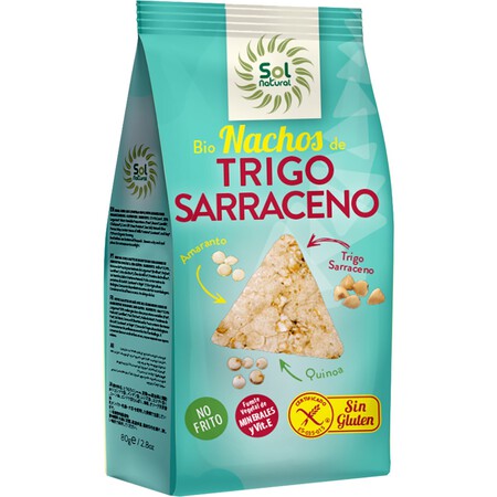 nachos de trigo sarraceno ecológicos y sin gluten