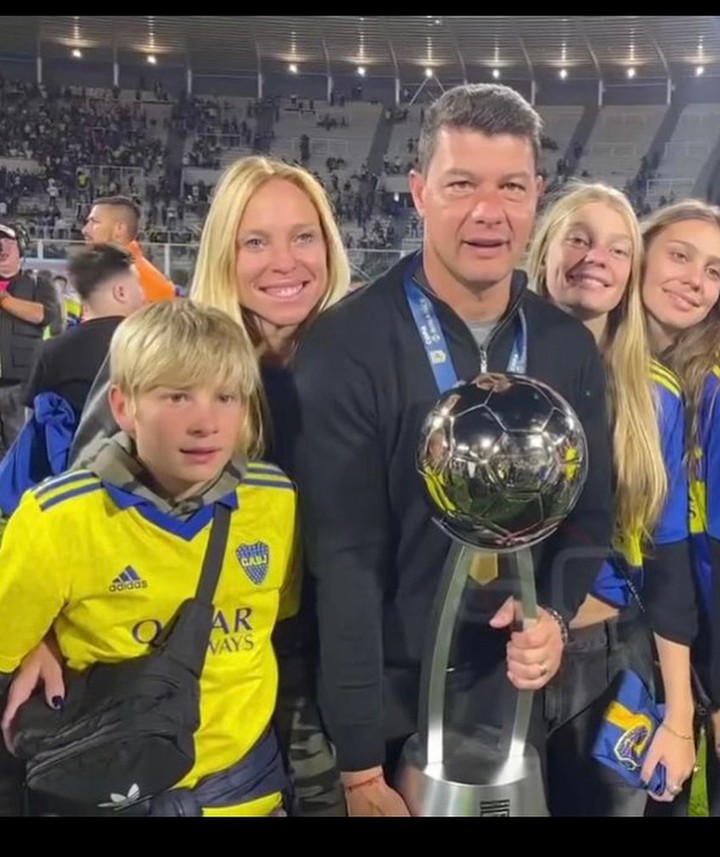 Battaglia y su familia, campeón vs. Tigre.