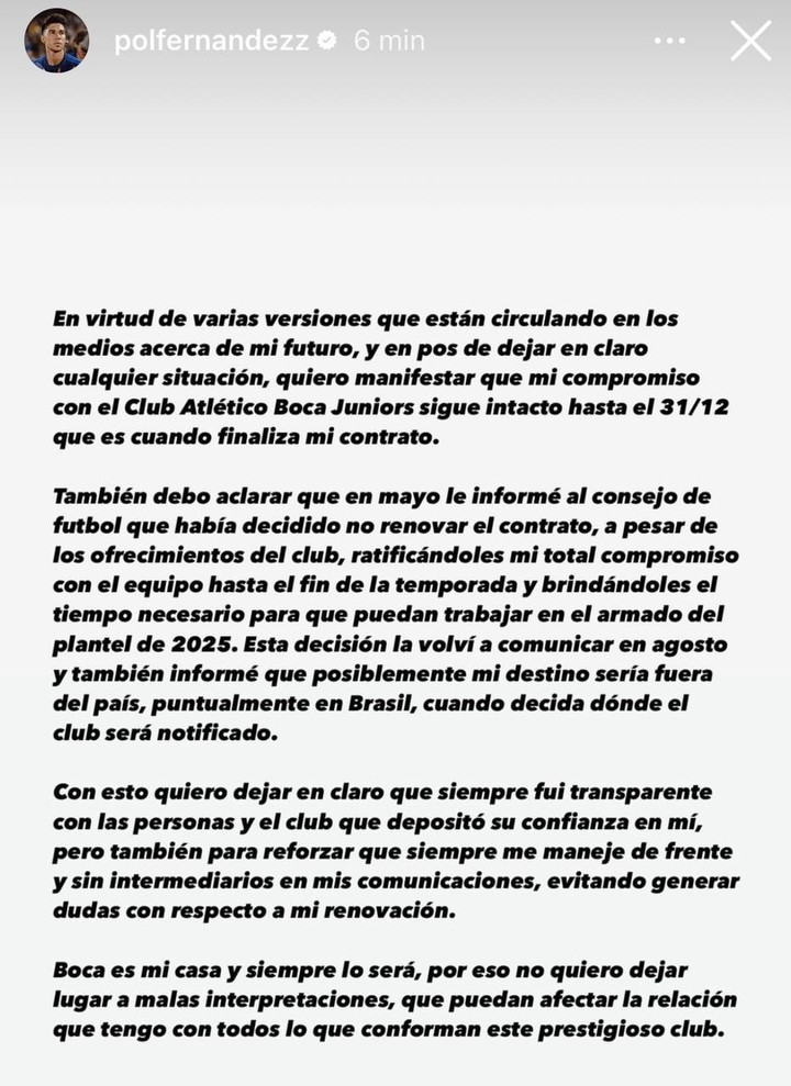 El comunicado que publicó en sus redes Boca Pol