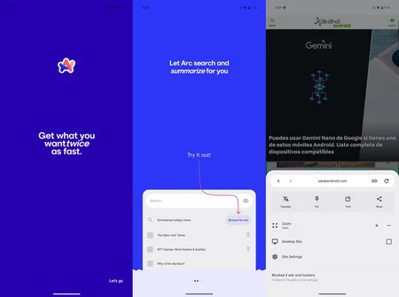 Navegador Arc Android