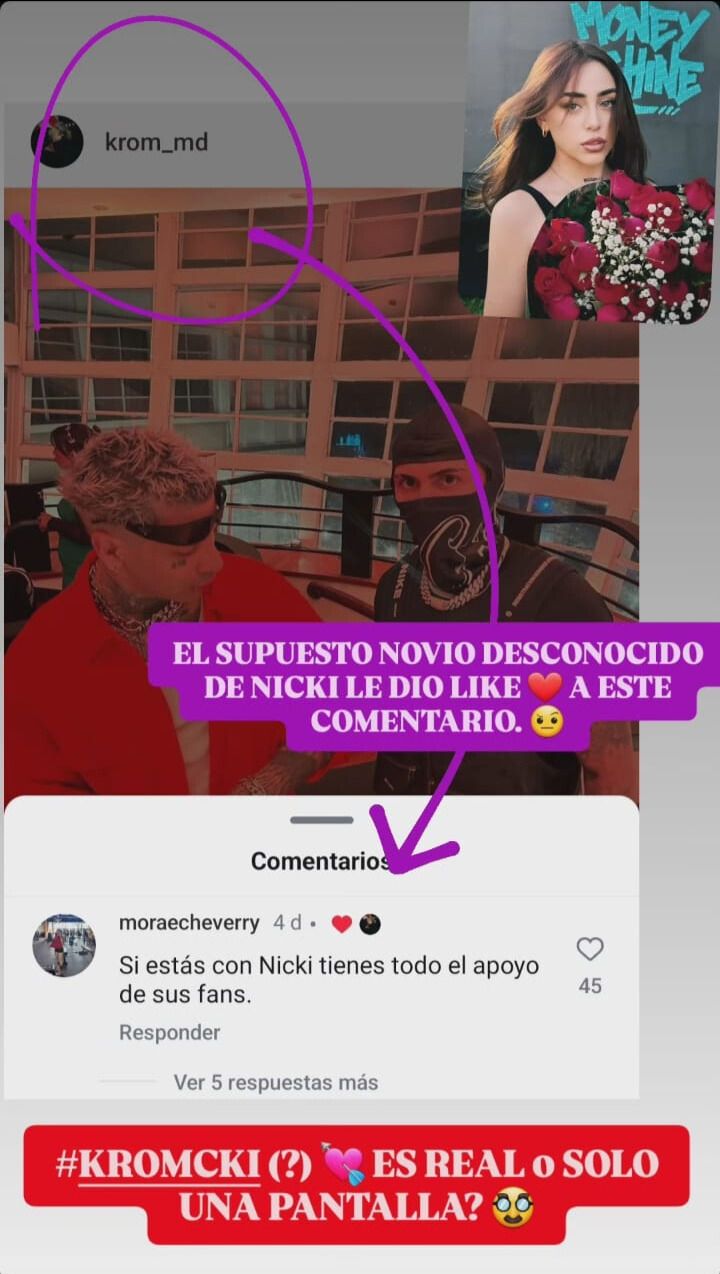 El like del misterioso galán de Nicki Nicole
