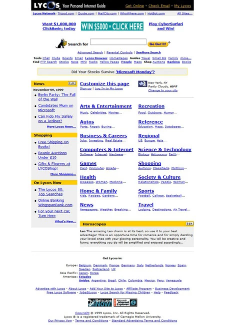 Lycos 1999