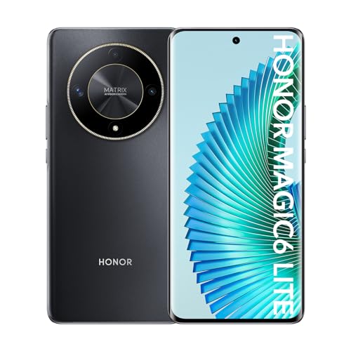 HONOR Magic6 Lite 5G Smartphone, 120Hz 6,78" AMOLED, Cámara Triple de 108MP, 8+256GB, Android 13, Dual Sim, Google Play, NFC, Negro