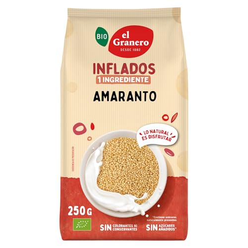 EL GRANERO INTEGRAL Mijo Hinchado, 200 g, Rico en Proteínas y Fibra, Fuente de Energía, Óptimo para Desayunos, Apta para Veganos