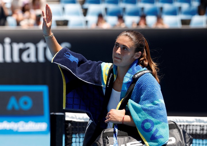 Julia Riera se despidió del primer GS del año en primera ronda. REUTERS