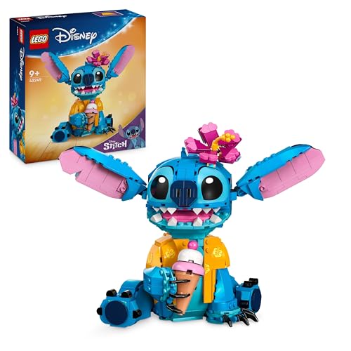 LEGO® | Disney Stitch Juguete de Construcción, Figura Articulada de la Película Lilo & Stitch con Cucurucho de Helado, Regalo Navideño para Niñas y Niños de 9 Años o Más, Decoración Dormitorio 43249