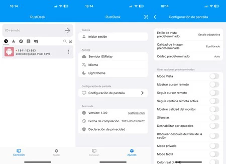 El Pixel 8 Pro administrado a distancia por un iPhone