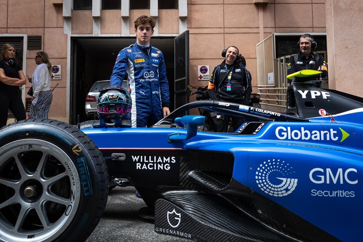 Colapinto compitió en Mónaco con la F3 y la F2. Será su primera vez con la Máxima. (@FranColapinto)