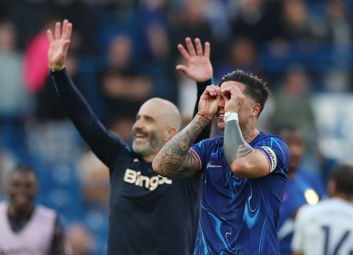 Maresca y Enzo. (Foto: Reuters)