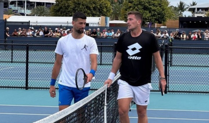 Djokovic y Gómez en Miami, donde comenzaron sus entrenamientos.