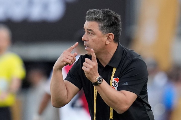  Marcelo Gallardo durante el último partido de River.