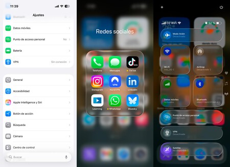 Capturas de iOS 26 en el iPhone 16 Pro