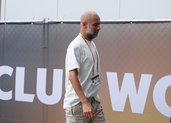 Guardiola antes del debut en el Mundial de Clubes.