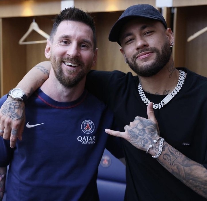 Neymar y su gran amigo, Lionel Messi. 