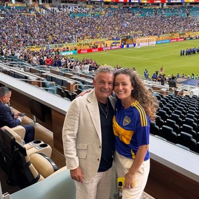 La hija de una leyenda italiana que alentó por Boca en el Mundial de Clubes